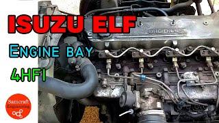 4HF1 ISUZU ELF 350 Engine bay | OHC Diesel ENGINE