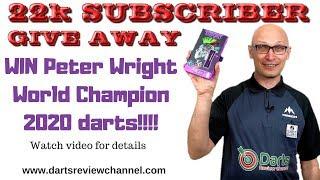ENDED.Darts Review Channel 22K Subscriber Give Away Win Peter Wright WC 2020 Darts