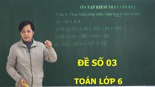 TOÁN 6 - ĐỀ 3 - ĐỀ THI CUỐI HỌC KÌ 1 TOÁN LỚP 6 NĂM 2024-2025. ÔN TẬP HỌC KÌ 1