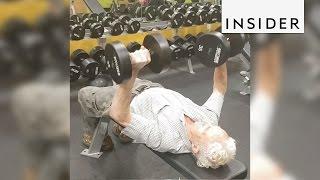 Watch a 90-year-old fitness enthusiast work out