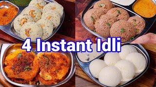 Quick & Easy Instant Idli Recipe - 4 Ways | Perfect Weekend Morning Breakfast with 4 Instant Idli