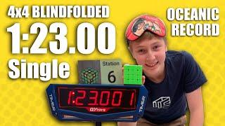 1:23.00 Oceanic Record 4x4 Blindfolded Single!