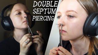 Piercing My Septum TWICE!DOUBLE SEPTUM PIERCING