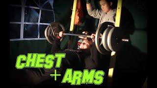 Chest and Arm Workout (raw footage) - FT. Andy Peng