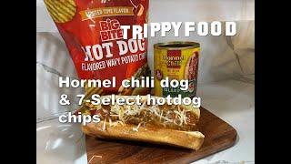 I Never Sausage a Thing:  Hormel Coney Island inspired chili dog and 7-Select hot dog chips #hotdog