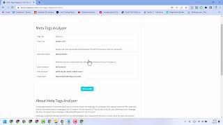 Meta Tags Analyzer   Website Metadata Optimization Tool