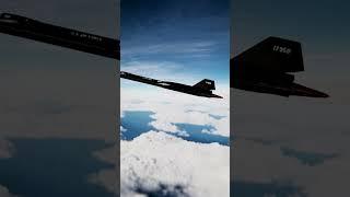 Russian Su-27 fighter jets attempt to intimidate a USAF SR-71 Blackbird.  Merch: icemanfox1.com