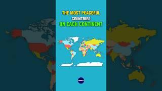 THE MOST PEACFUL COUNTRIES IN THE WORLD #map #worldmap #facts #flag #mapping #geography #flags