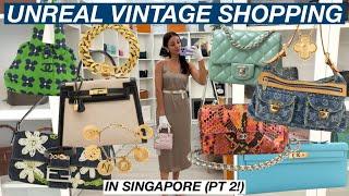 SINGAPORE LUXURY VINTAGE SHOPPING VLOG PT 2 | HERMES BIRKINS & KELLYS, FENDI BAGUETTES, CHANEL FLAPS