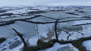 Fields of Snow | Cornwall November 21st 2024 | Drone Footage in 4K