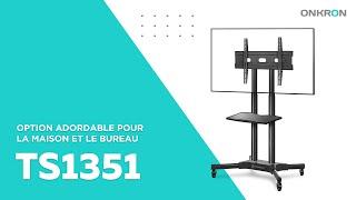 TS1351 Support TV sur pied à roulettes pour des téléviseurs de 32 à 65 pouces Noir