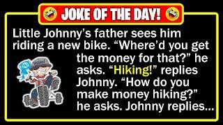  BEST JOKE OF THE DAY! - Little Johnny is riding his shiny new bike... | Funny Dad Jokes