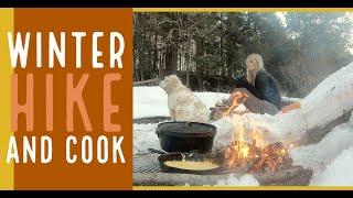 Winter Hike with My Dog, & Cast Iron Stew Cooked over a Campfire by the Creek