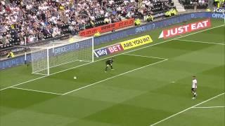 Leeds United striker Chris Wood scores a late-winning goal to beat Derby in the early kick-off