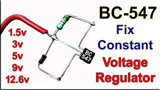 Make a Zener Diode Fix Volt Regulator | Constant Fix Voltage Regulator Using BC547 Transistor | DIY