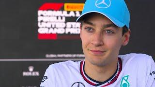 George Russell: Valtteri Bottas penalty seemed a little harsh | Post Race Interview US GP 2024