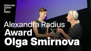 Olga Smirnova receives the Alexandria Radius Prize 2024 | Dutch National Ballet