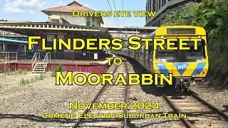 Drivers eye view, Flinders Street to Moorabbin, Nov 2024