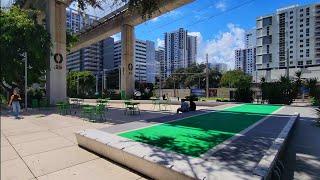 4K The UnderLine " Parks " Locations , Fall Walking Virtual Travel Tour , Miami Florida October 2024