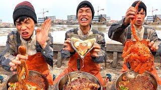 Fishermen eating seafood dinners are too delicious 666 help you stir-fry seafood to broadcast live二五