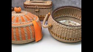 HOW TO HANDMADE BASKET WITH PLATE AND ROPE #craft #handmade #weaving