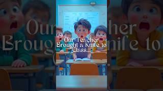Our Teacher Brought a Knife to Class...#emotionalstory #deepmessage #lifelessons #shorts #mindset