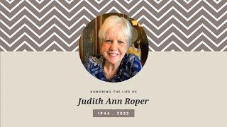 Judith Ann Roper Funeral Service