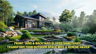 Front Yard & Backyard Sloped Sanctuary: Transform Your Outdoor Space into a Serene Haven 