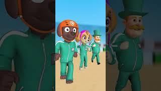 The song breaks the tension in Squid Game #shorts #funny #squidgame #pawpatrol
