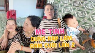 Mẹ Tính dựng rạp làm đám cưới lần 2, con gái theo ghẹo miết luôn