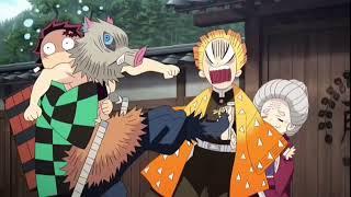 Inosuke and Zenitsu Funny moments - Demon Slayer #anime #kny