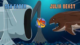 Sea Eater vs Julia Beast | Giant Mouth Monster Animation