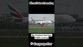 Big Airplane Emirates A380 Landing©️Cargospotter #aviation #biman