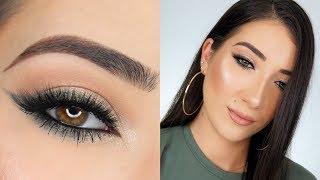 OLIVE GREEN SMOKEY WINGED EYELINER MAKEUP TUTORIAL