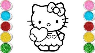 Hello Kitty easy and Beautiful Drawing, easy with colours. @Afzaaldrawing