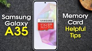 Samsung Galaxy A35 5G How to Install a Memory Card and Helpful Tips | How to Add More Storage