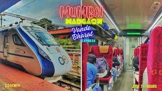 Mumbai to Madgaon Vande Bharat Express train journey: Fastest train to Goa @120kmph!