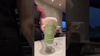 matcha at Starbucks  (best matcha drink ) #matcha #icedmatcha #strawberrymatcha #starbucks