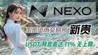 加密货币交易所新贵NEXO｜高额加密货币法币存款利息｜提供加密货币贷款服务｜USDT利息高达11%｜美元利息高达7%｜NEXO最新最全开户攻略