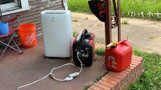 A-iPower 2000 Watt Inverter Generator Load Test | LG Portable AC | Cheap APU Alternative