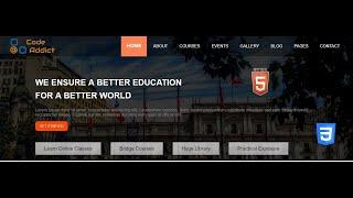 School Web Template with HTML and CSS