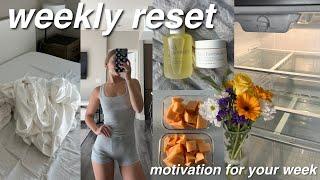 WEEKLY RESET: productive Sunday, self-care, deep cleaning & grocery shopping!