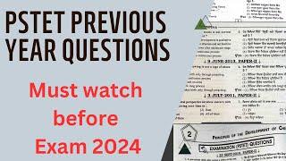 PSTET 2024 previous year questions ||PYQs PSTET 2024