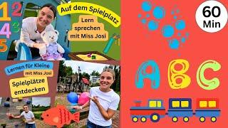 Lernvideos für Kleinkinder | Farben, Zahlen, Tiere, ABC & Sprachentwicklung |  60 Min. mit Miss Josi