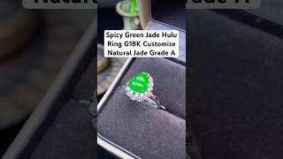 Spicy Green Jade Hulu#earrings #ring #pendant #necklace #gemstone #jewellery #garnet #amethyst