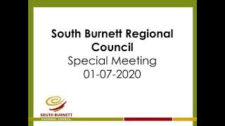 South Burnett Regional Council Special Meeting 01072020