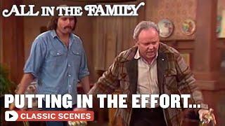 Archie Prepares For His Dinner Guests | All In The Family