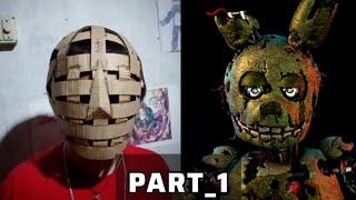 "How to Make a Realistic Springtrap Mask with Cardboard | DIY FNAF Cosplay Tutorial (Part 1)"