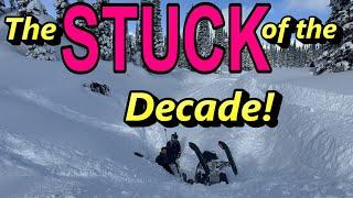 Stuck !!!!!  How bad?   Let's see.  Eagle Pass Feb 2, 2025 Alpine snowmobiling at its best