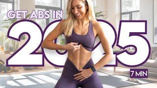 7-Min Intense Pilates Abs Workout | Kickstart Your 2025 Fitness Journey at Home!